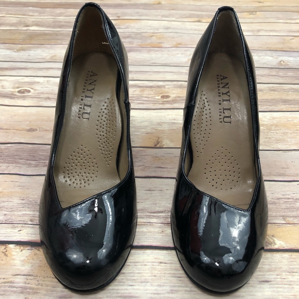 Anyi Lu ‘Emily’ black patent pump - Picture 3 of 8